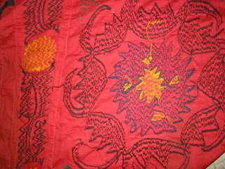 Antique Suzani Uzbekistan Silk Embroidery B 8012  