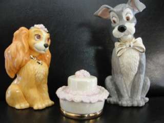 Lady and the Tramp Figurine Wedding Cake Topper  Disney Lenox New 