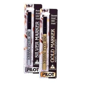    Pilot Metallic Markers Gold XFine 41500 Pack Of 12