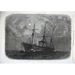  1866 Atlantic Telegraph Cable Albany Ship Moon Fine Art 