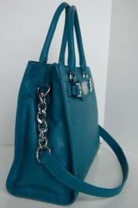   Auth Michael Kors Hamilton E/W Large Tote Handbag Turquoise Blue RARE