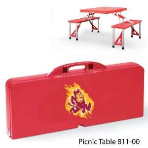 Arizona State Digital Print Picnic Table Portable table with 4 bench 