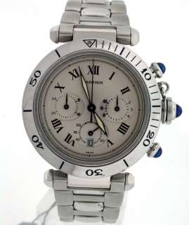 Cartier Pasha Chronograph, Stainless Steel 38mm Watch.  