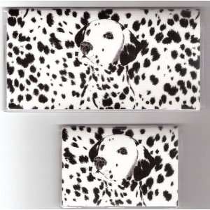   Cover Debit Set Made with Dalmatian Fire Dog Fabric 