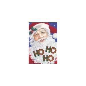  Ho Ho Ho Merry Christmas Jolly Santa Mini Flag: Patio 
