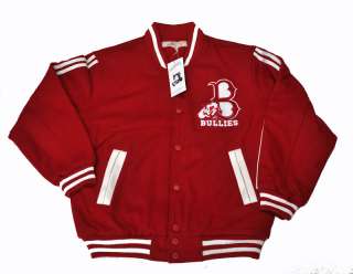 Bullies Red Varsity Baseball Jacket (Size Large   5XL)  