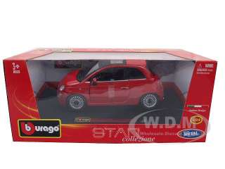 2008 FIAT 500 RED 1:24 DIECAST CAR MODEL  