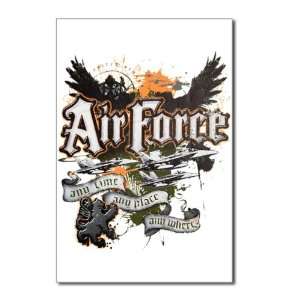  Postcards (8 Pack) Air Force US Grunge Any Time Any Place 