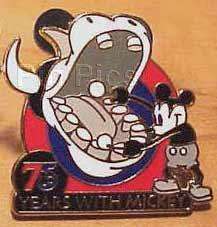 Disney 75 Years With Mickey Playing Xylophone Cow Pin  