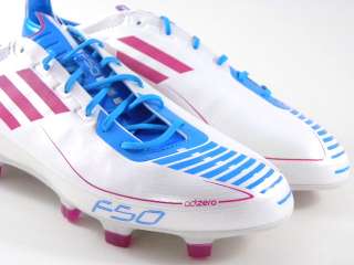   Adizero TRX Fg White/Cyan Blue/Pink Soccer Futball Cleats Boots Men
