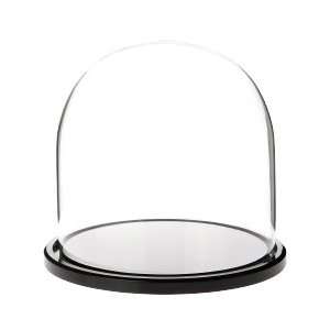  Glass Doll Dome with Black Acrylic Base   5.5 x 5.5 