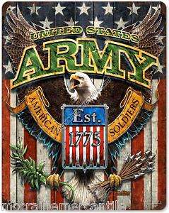 US ARMY flag military Vintage Tin Sign  