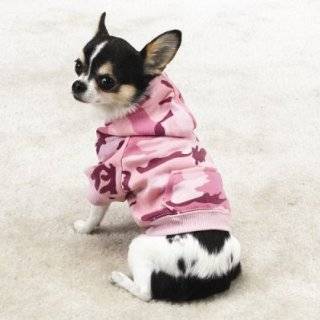   PINK   X SMALL   Fashionable, Warm Camo Fleece Hoodies by Fashion Pet