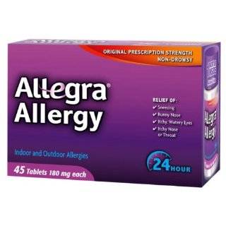 Allegra Adult 24 Hour Allergy Relief, 180 mg, 45 Count