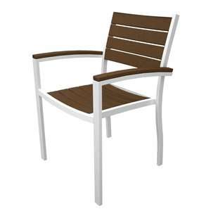 Poly Wood A200FAWTE Euro Arm Outdoor Dining Chair (2 pack 