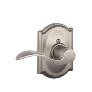   Accent Single Dummy Door Lever Set with the Decorative Camelot Rose