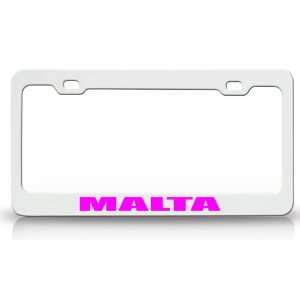  MALTA Country Steel Auto License Plate Frame Tag Holder 