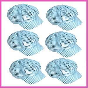  Blue Sequin Newsboy Hat Diva Hat Assortment (6 pcs) Toys 