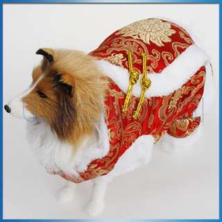 superstore pet dog chinese tang dress suit coat apparel new year party 