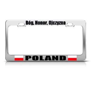  Poland God Honor Fatherland Country license plate frame 