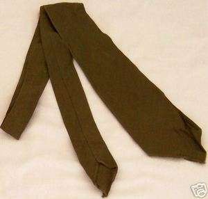 WWII Dated British Mens Green Cotton Uniform Dress Tie each E5147 