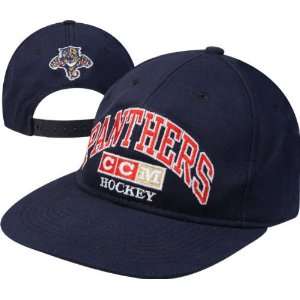 Florida Panthers Navy Adjustable Hat by CCM:  Sports 