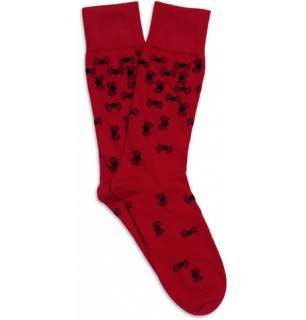    Socks  Casual socks  Spider Patterned Cotton Blend Socks