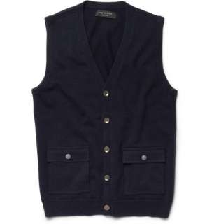   Knitwear  Cardigans  Sleeveless Knitted Patch Pocket Cardigan