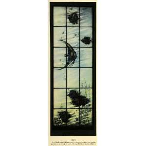  1930 Print Stained Glass Manhattan Fish Owen Bonawit 