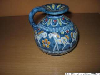 Kleine Vase v. Pinto Vietri Italia handgemalte Pferde  