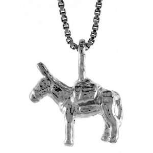   ) Tall Small Pack Mule Pendant (w/ 18 Silver Chain) 