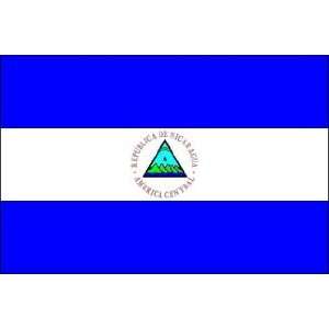  3 x 5 Feet Nicaragua Poly   indoor International Flag Made 