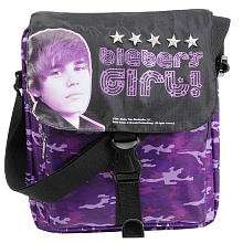   Bieber Bieber Girl 14 inch Crossbody Bag   Black and Purple Shoes