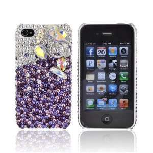  For Apple iPhone 4S 4 Swans Purple Silver Super Premium 