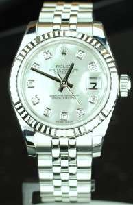 Ladies 179174 SS WG New Style Datejust M Serial B And P MOP DIAMOND 