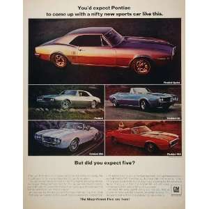  1967 Ad Pontiac Firebird Sports Car Sprint 326 400 HO 
