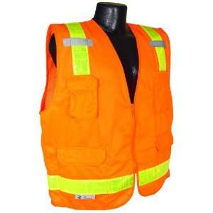  Prismatic Reflector Safety Vest Orange Large