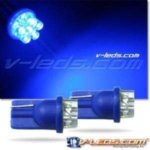  2 SUPER BLUE 6 LED LIGHT BULBS 194 168 158 s: Automotive