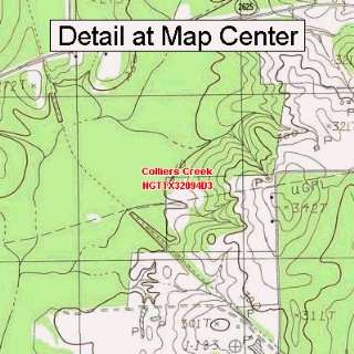 USGS Topographic Quadrangle Map   Colliers Creek, Texas (Folded 