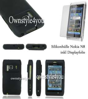 Silikonhülle für Nokia N8 Hülle silikon tasche +Folie B  
