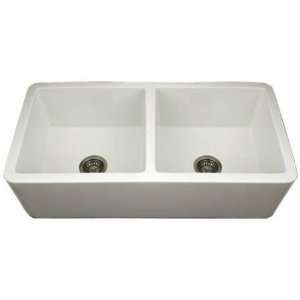   Farmhaus Duet Reversible Double Bowl Fireclay Sink with Smooth Front