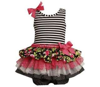   Baby Girls Stripe Sparkley Mesh Easter Spring Summer Dress 12M  