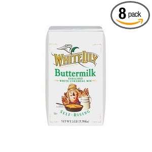 White Lily Buttermilk Cornmeal, 5 lb. (Pack of 8):  Grocery 