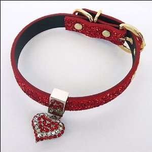  Red Twinkle Collar with Red Heart X Large Everything 