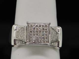   this particular ring features a gorgeous square shaped center with