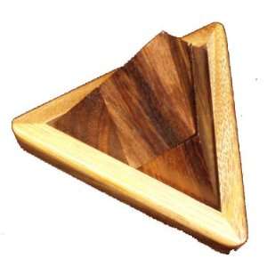  Pyramid   4 piece wood puzzle and brain teaser: Toys 