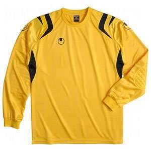 Uhlsport Mens Club Long Sleeve Goalie Shirts Cornyellow/Black/Small 