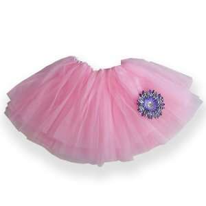  Pink Tutu with Purple Leopard Flower Accent  Size 2 8 