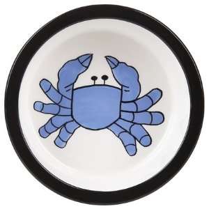  Melia Pet Blue Crab Ceramic Dog Bowl   Small (Quantity of 
