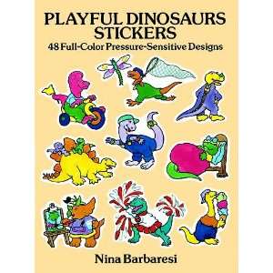 Playful Dinosaurs Sticker Set   48 Dinosaur Stickers Toys 
